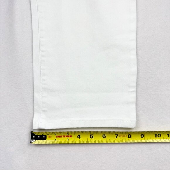 NWT Terra & Sky Womens Straight High Rise Stretch White Denim Jeans Plus Sz 20WP - Picture 8 of 9